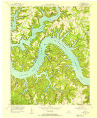 Jabez Kentucky Historical topographic map, 1:24000 scale, 7.5 X 7.5 Minute, Year 1954