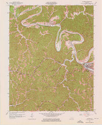 Jackson Kentucky Historical topographic map, 1:24000 scale, 7.5 X 7.5 Minute, Year 1961