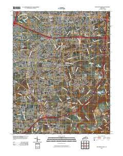 Jeffersontown Kentucky Historical topographic map, 1:24000 scale, 7.5 X 7.5 Minute, Year 2010
