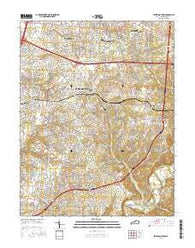 Jeffersontown Kentucky Current topographic map, 1:24000 scale, 7.5 X 7.5 Minute, Year 2016