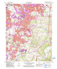 Jeffersontown Kentucky Historical topographic map, 1:24000 scale, 7.5 X 7.5 Minute, Year 1984