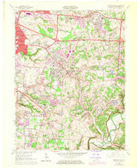 Jeffersontown Kentucky Historical topographic map, 1:24000 scale, 7.5 X 7.5 Minute, Year 1964