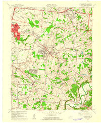 Jeffersontown Kentucky Historical topographic map, 1:24000 scale, 7.5 X 7.5 Minute, Year 1960