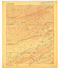 Jonesville Kentucky Historical topographic map, 1:125000 scale, 30 X 30 Minute, Year 1891