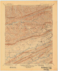 Jonesville Kentucky Historical topographic map, 1:125000 scale, 30 X 30 Minute, Year 1891