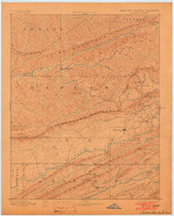 Jonesville Kentucky Historical topographic map, 1:125000 scale, 30 X 30 Minute, Year 1891