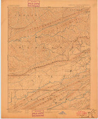 Jonesville Kentucky Historical topographic map, 1:125000 scale, 30 X 30 Minute, Year 1891