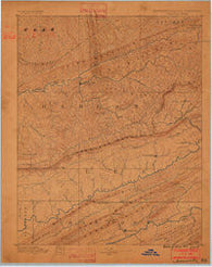 Jonesville Kentucky Historical topographic map, 1:125000 scale, 30 X 30 Minute, Year 1887