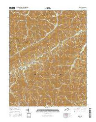 Kayjay Kentucky Current topographic map, 1:24000 scale, 7.5 X 7.5 Minute, Year 2016
