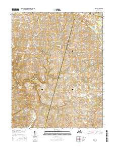 Keene Kentucky Current topographic map, 1:24000 scale, 7.5 X 7.5 Minute, Year 2016
