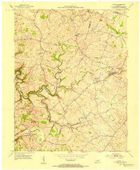 Keene Kentucky Historical topographic map, 1:24000 scale, 7.5 X 7.5 Minute, Year 1952