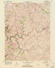 Keene Kentucky Historical topographic map, 1:24000 scale, 7.5 X 7.5 Minute, Year 1952