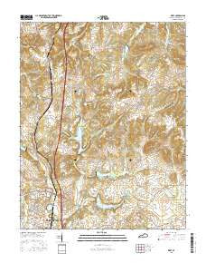 Kelly Kentucky Current topographic map, 1:24000 scale, 7.5 X 7.5 Minute, Year 2016