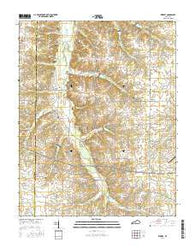 Kirksey Kentucky Current topographic map, 1:24000 scale, 7.5 X 7.5 Minute, Year 2016