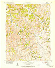 Kirksville Kentucky Historical topographic map, 1:24000 scale, 7.5 X 7.5 Minute, Year 1952