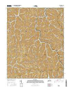 Kite Kentucky Current topographic map, 1:24000 scale, 7.5 X 7.5 Minute, Year 2016