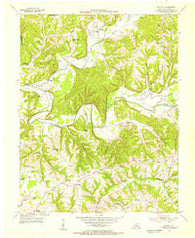 Knifley Kentucky Historical topographic map, 1:24000 scale, 7.5 X 7.5 Minute, Year 1954