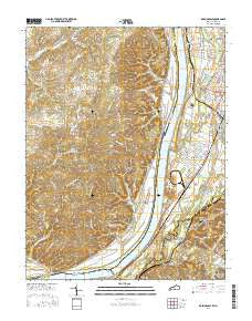 Kosmosdale Kentucky Current topographic map, 1:24000 scale, 7.5 X 7.5 Minute, Year 2016