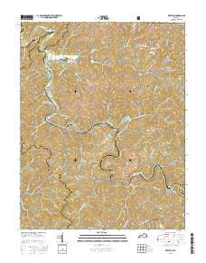 Krypton Kentucky Current topographic map, 1:24000 scale, 7.5 X 7.5 Minute, Year 2016