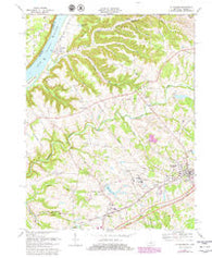 La Grange Kentucky Historical topographic map, 1:24000 scale, 7.5 X 7.5 Minute, Year 1969