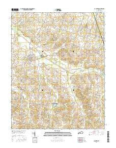 La Center Kentucky Current topographic map, 1:24000 scale, 7.5 X 7.5 Minute, Year 2016