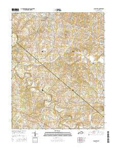 Lancaster Kentucky Current topographic map, 1:24000 scale, 7.5 X 7.5 Minute, Year 2016