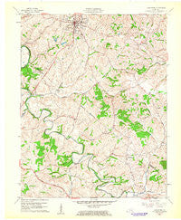 Lancaster Kentucky Historical topographic map, 1:24000 scale, 7.5 X 7.5 Minute, Year 1961