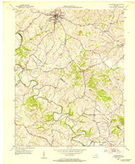Lancaster Kentucky Historical topographic map, 1:24000 scale, 7.5 X 7.5 Minute, Year 1952