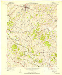Lancaster Kentucky Historical topographic map, 1:24000 scale, 7.5 X 7.5 Minute, Year 1952