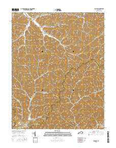 Landsaw Kentucky Current topographic map, 1:24000 scale, 7.5 X 7.5 Minute, Year 2016