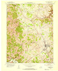 Lawrenceburg Kentucky Historical topographic map, 1:24000 scale, 7.5 X 7.5 Minute, Year 1954