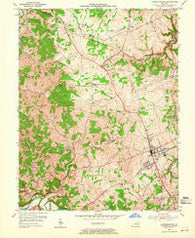 Lawrenceburg Kentucky Historical topographic map, 1:24000 scale, 7.5 X 7.5 Minute, Year 1954