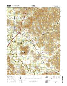 Lebanon Junction Kentucky Current topographic map, 1:24000 scale, 7.5 X 7.5 Minute, Year 2016