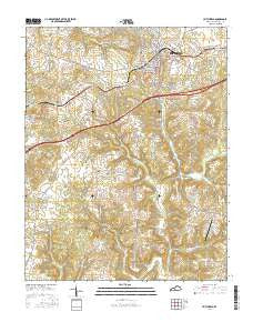 Leitchfield Kentucky Current topographic map, 1:24000 scale, 7.5 X 7.5 Minute, Year 2016