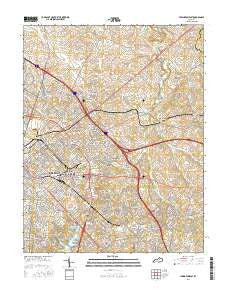 Lexington East Kentucky Current topographic map, 1:24000 scale, 7.5 X 7.5 Minute, Year 2016