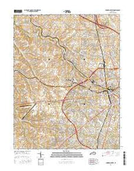 Lexington West Kentucky Current topographic map, 1:24000 scale, 7.5 X 7.5 Minute, Year 2016