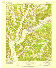 Liberty Kentucky Historical topographic map, 1:24000 scale, 7.5 X 7.5 Minute, Year 1952