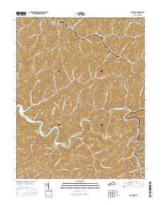 Lick Creek Kentucky Current topographic map, 1:24000 scale, 7.5 X 7.5 Minute, Year 2016