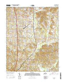 Lily Kentucky Current topographic map, 1:24000 scale, 7.5 X 7.5 Minute, Year 2016
