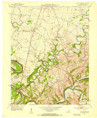 Little Hickman Kentucky Historical topographic map, 1:24000 scale, 7.5 X 7.5 Minute, Year 1952