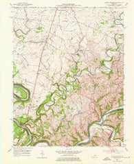 Little Hickman Kentucky Historical topographic map, 1:24000 scale, 7.5 X 7.5 Minute, Year 1952