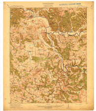 Little Muddy Kentucky Historical topographic map, 1:62500 scale, 15 X 15 Minute, Year 1914