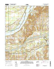 Little Cypress Kentucky Current topographic map, 1:24000 scale, 7.5 X 7.5 Minute, Year 2016