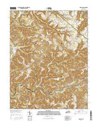 Lodiburg Kentucky Current topographic map, 1:24000 scale, 7.5 X 7.5 Minute, Year 2016