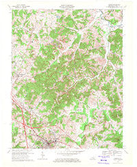 London Kentucky Historical topographic map, 1:24000 scale, 7.5 X 7.5 Minute, Year 1969