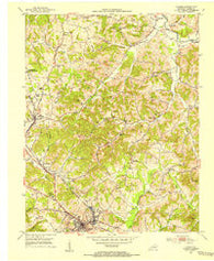 London Kentucky Historical topographic map, 1:24000 scale, 7.5 X 7.5 Minute, Year 1952