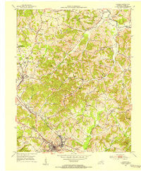 London Kentucky Historical topographic map, 1:24000 scale, 7.5 X 7.5 Minute, Year 1952