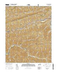 Louellen Kentucky Current topographic map, 1:24000 scale, 7.5 X 7.5 Minute, Year 2016