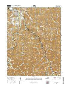 Louisa Kentucky Current topographic map, 1:24000 scale, 7.5 X 7.5 Minute, Year 2016