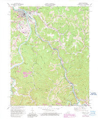 Louisa Kentucky Historical topographic map, 1:24000 scale, 7.5 X 7.5 Minute, Year 1971
